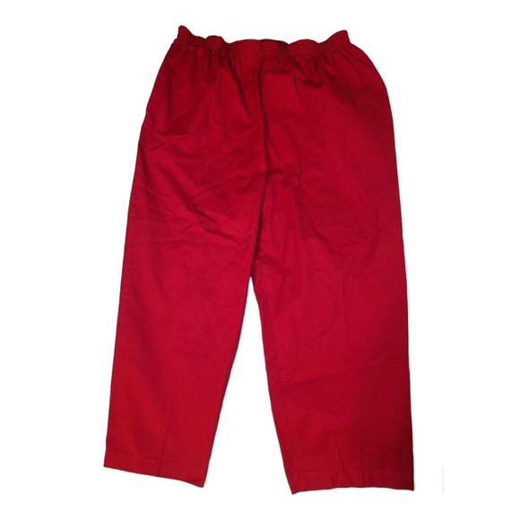 Priority One Red Stretch Band Waist Pants - Picture 4 of 8
